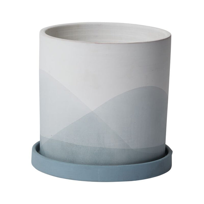 Design Shop Light-Blue Keppel Pot, 7.5" X 7.25".