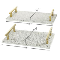 Design Shop  White Ceramic Contemporary Tray