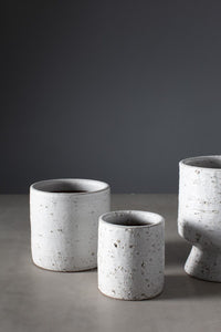 Design Shop White Adelhart Collection Pot, 3.75" X 4.25", Set of 2.