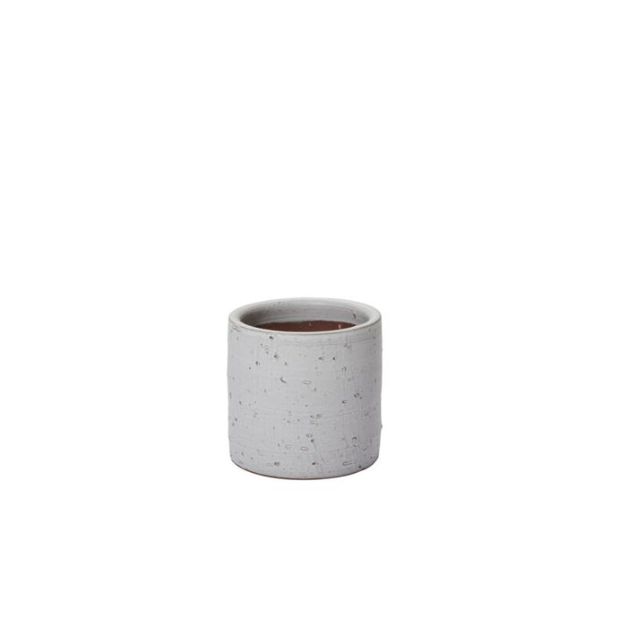 Design Shop White Adelhart Collection Pot, 5.5" X 5.25".