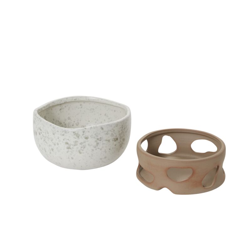Design Shop Off-White Sandbar Planter, 8" X 6.5".