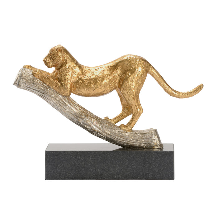 Wildwood Leopard On The Hunt - Gold