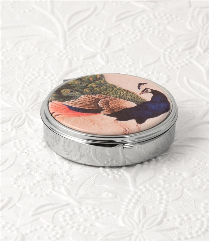Blue Peacock Pill Box