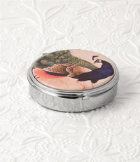 Blue Peacock Pill Box