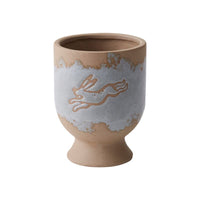 Design Shop Light-Blue Lapin Pot, 4" X 5.25", Set of 2.