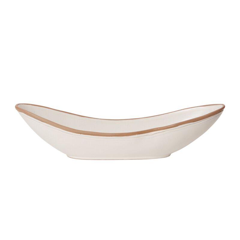 Design Shop White Kelyfos Bowl, 20" X 5".