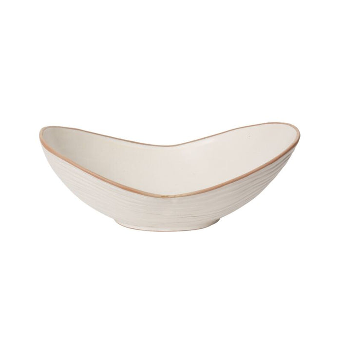 Design Shop White Kelyfos Bowl, 18.5" X 6.5".