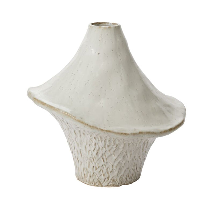 Design Shop Off-White Cornett Vase, 16.25" X 16".