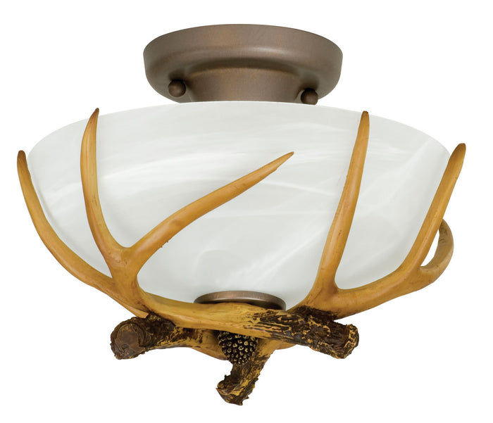 Craftmade Two Light Semi Flush Mount from the X1611 flush collection in European Bronze finish