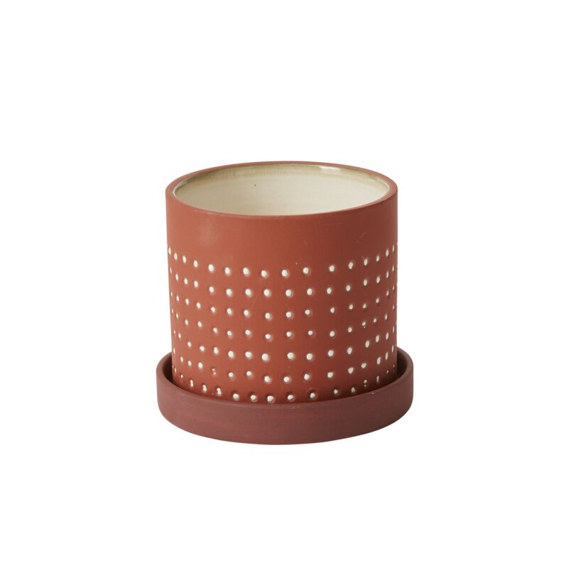Design Shop Brown Salamanca Pot, 5.5" X 5".