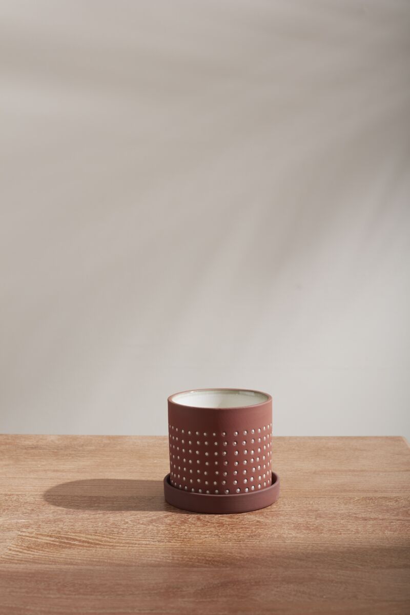 Design Shop Brown Salamanca Pot, 5.5" X 5".