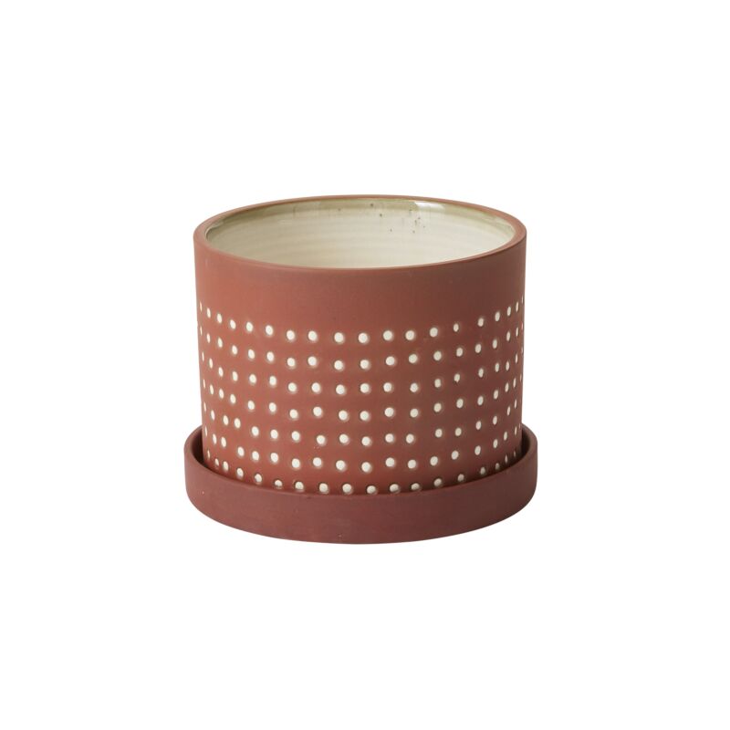 Design Shop Brown Salamanca Pot, 7" X 5.25".