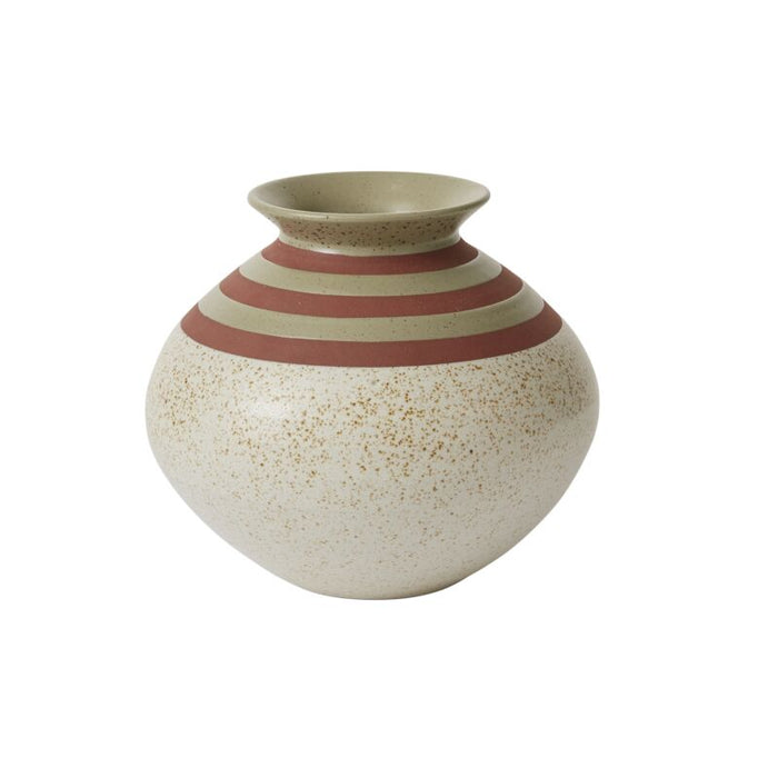 Design Shop Off-White Sumidero Vase, 10" X 8.75".