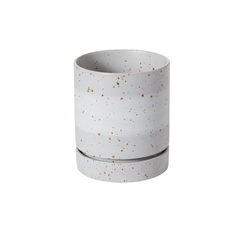 Design Shop Grey La Jolla Pot, 6.5" X 7.5".