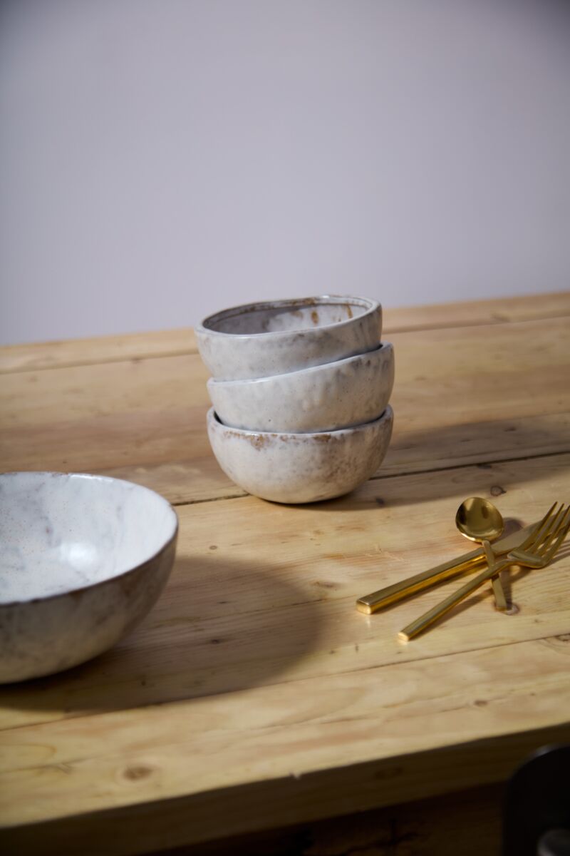 Design Shop Off-White Kavala Collection Cloud Cereal Bowl, 5.75" X 2.75", Set of 4.