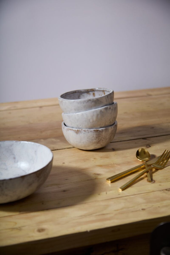 Design Shop Off-White Kavala Collection Cloud Cereal Bowl, 5.75" X 2.75", Set of 4.