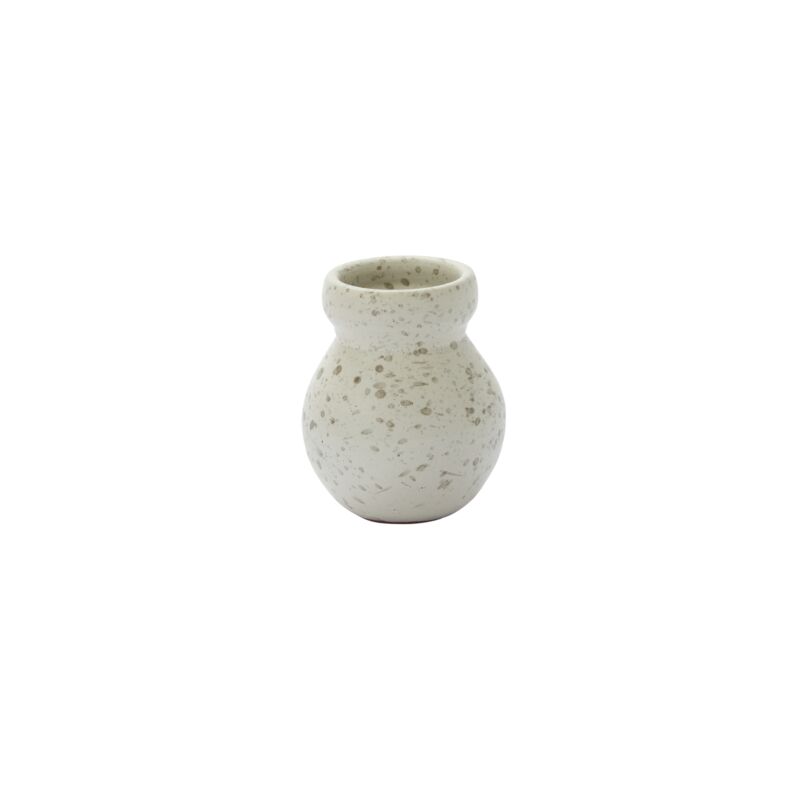 Design Shop White Igneous Vase, 4" X 4.75", Set of 2.