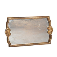 Abigails Vendome Tray with Antiqued Mirror, Gold Leaf