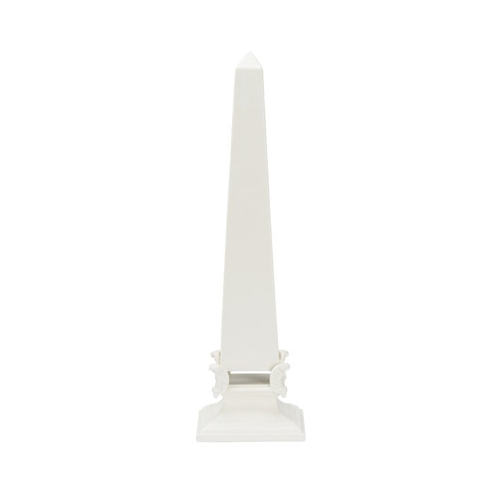Chelsea House White Neoclassical Obelisk - LG