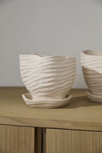 Design Shop Highland Pot with Saucer 6"x 5.5"x 5.25"