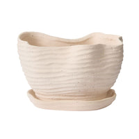 Design Shop Highland Pot with Saucer 9"x 6"x 6"