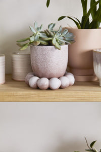 Design Shop Pearl Pot with Saucer 8"x 6.25"