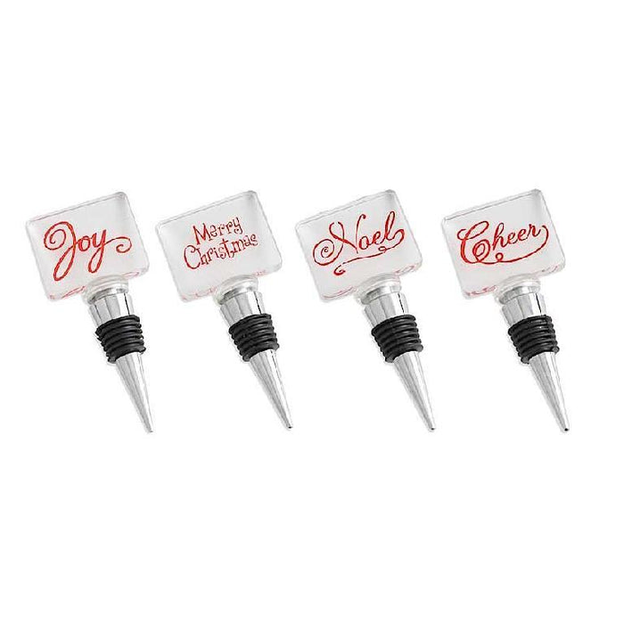 Design Shop Assorted LED Christmas Themed Bottle Stoppers. Set of 4.
