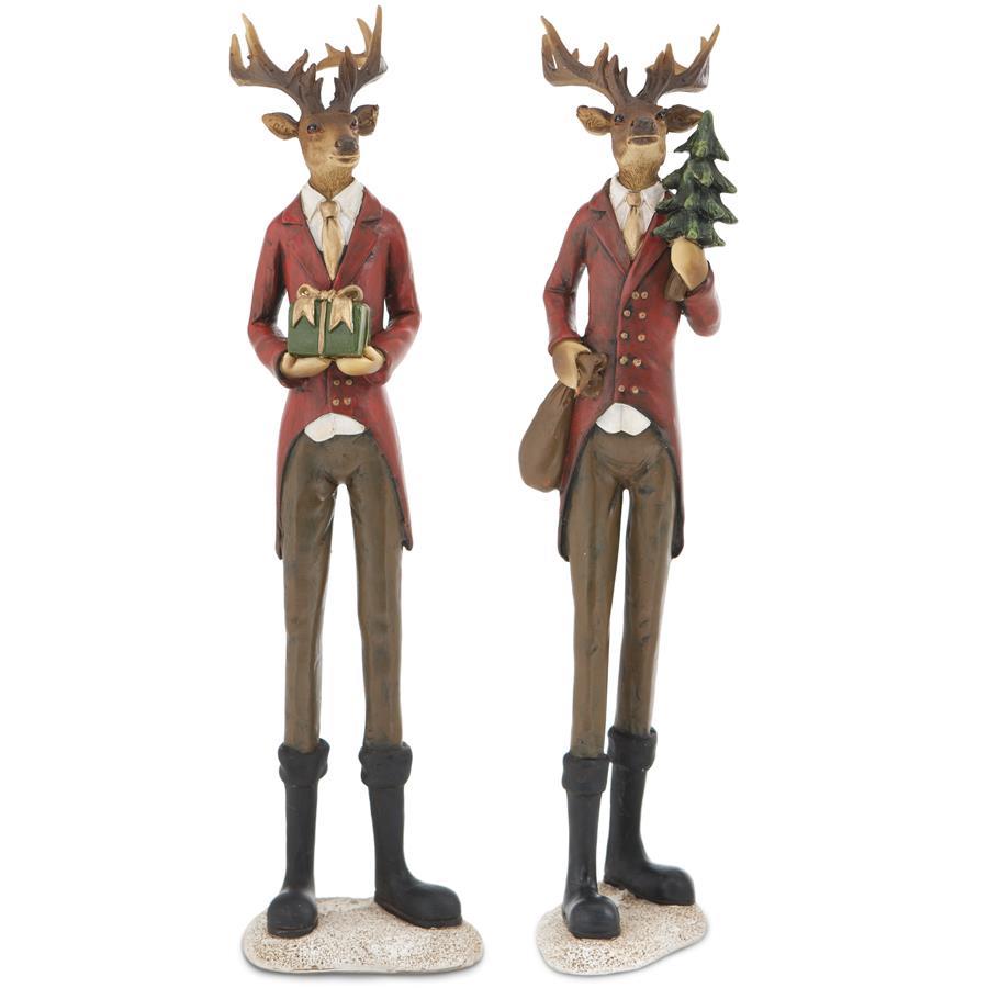 Design Shop Reindeer in Suits, 12.5"H, 2 Styles