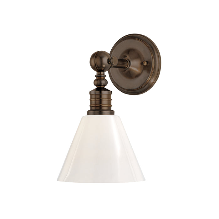 Hudson Valley One Light Wall Sconce from the Darien collection in Distressed Bronze finish