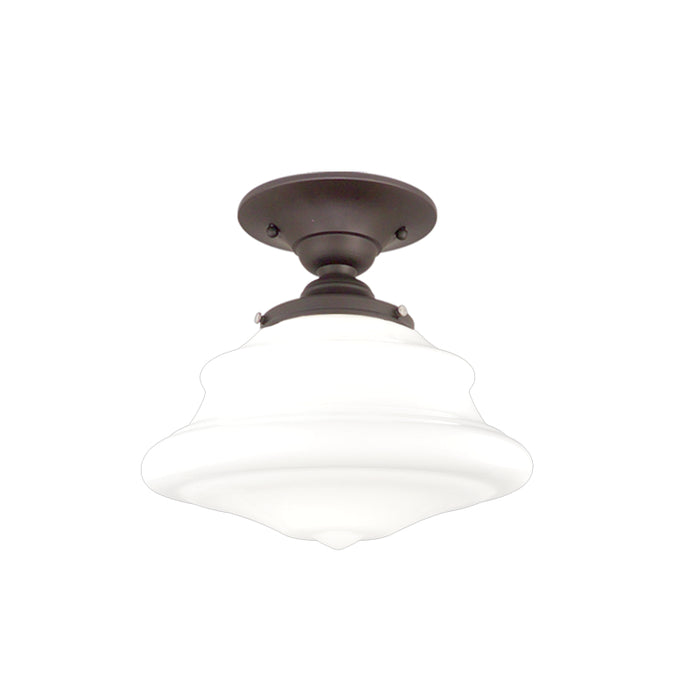 Hudson Valley One Light Semi Flush Mount from the Petersburg collection in Old Bronze finish