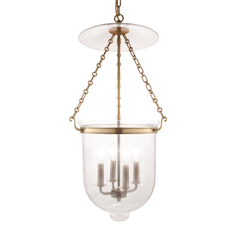 Hudson Valley - 255-AGB-C1 - Four Light Pendant - Hampton - Aged Brass