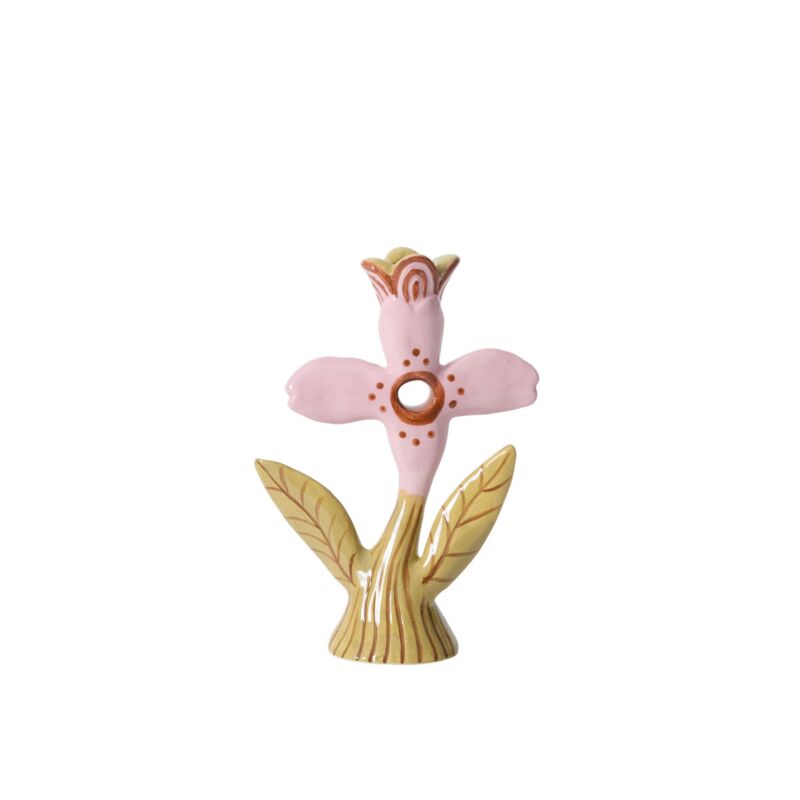 Design Shop Soft Petal Candleholder 5.5"x 2.5"x 8", Set of 2