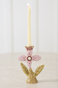 Design Shop Soft Petal Candleholder 5.5"x 2.5"x 8", Set of 2