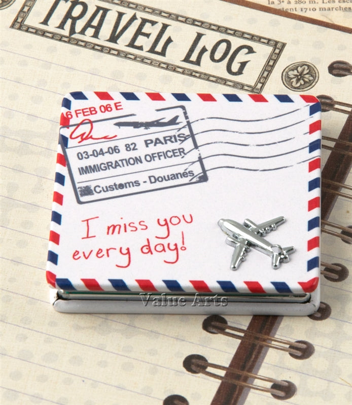 Design Shop I Miss You Every Day Envelop Travel Mirror