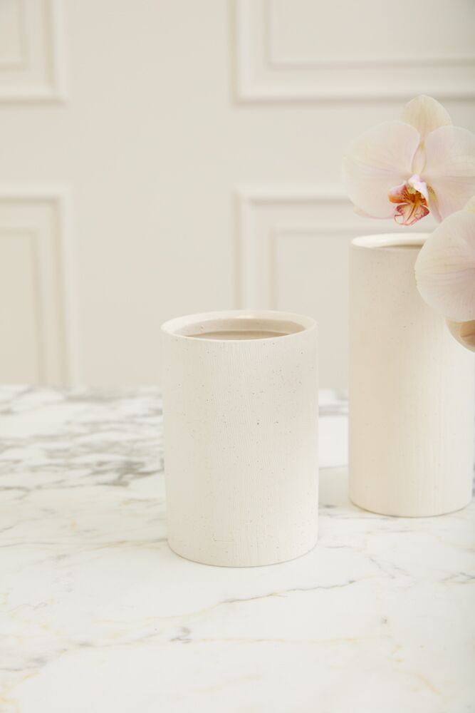 Design Shop Off-White Tobago Vase, 4" X 5.75", Set of 4.