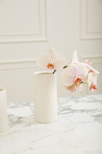 Design Shop Off-White Tobago Vase, 3.75" X 8", Set of 4.