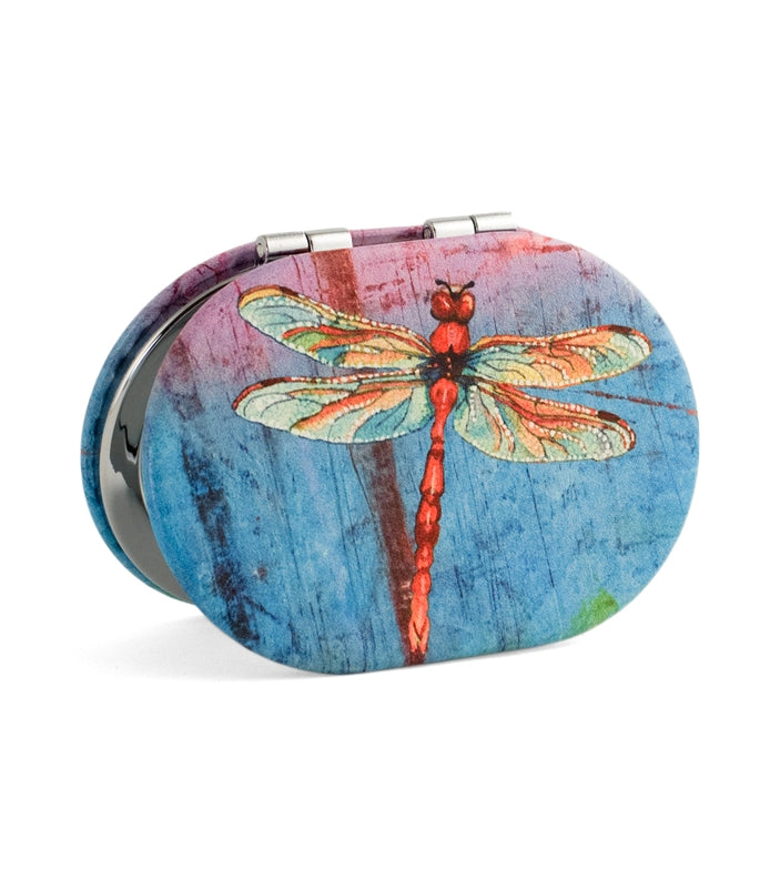 Dragonfly Oval Compact Mirror