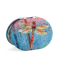 Dragonfly Oval Compact Mirror