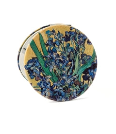 Design Shop Irises Round Travel Mirror