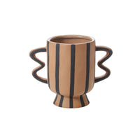 Design Shop Brown Akimbo Footed Pot, 8.75" X 6.75"