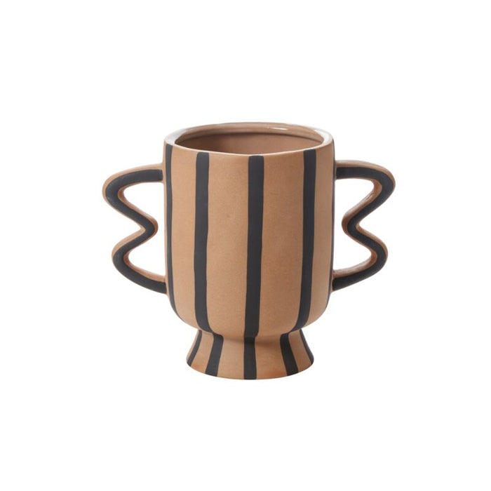 Design Shop Brown Akimbo Footed Pot, 8.75" X 6.75"