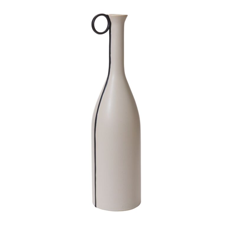 Design Shop White Anita Vase, 5.75" X 22.25"