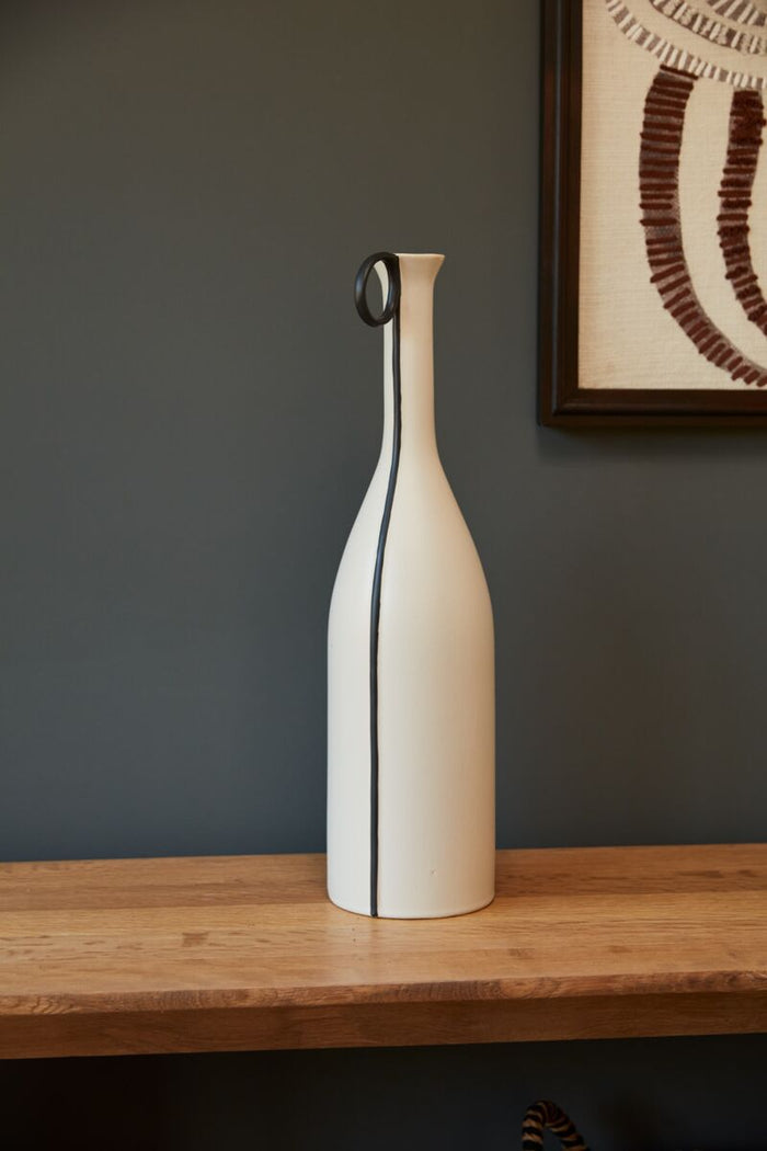 Design Shop White Anita Vase, 5.75" X 22.25"