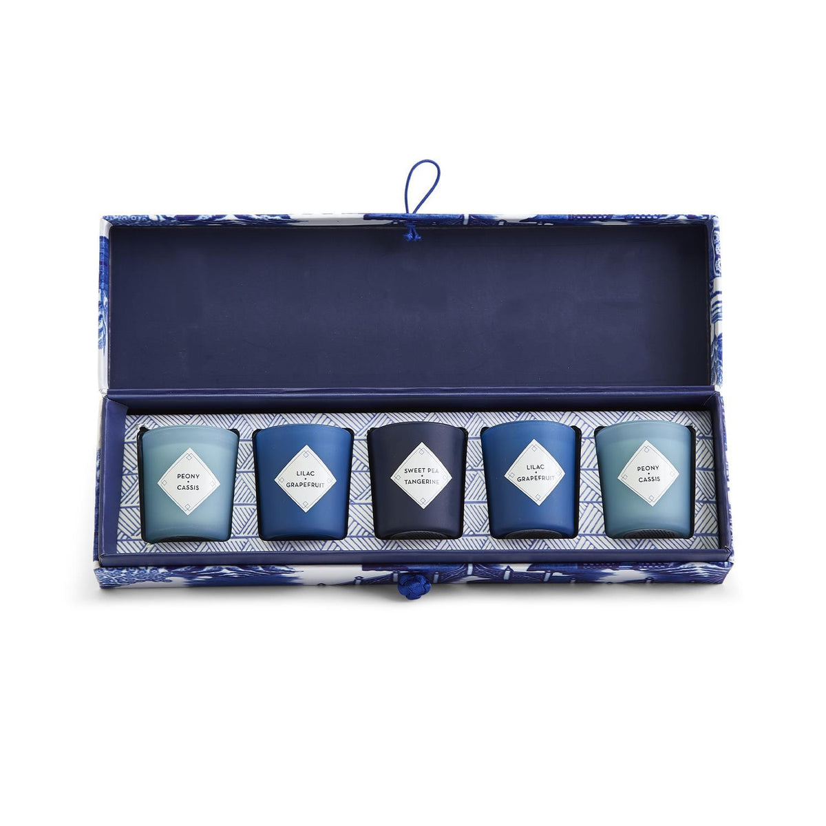 Blue Willow Set of 5 Scented Candles In Gift Box