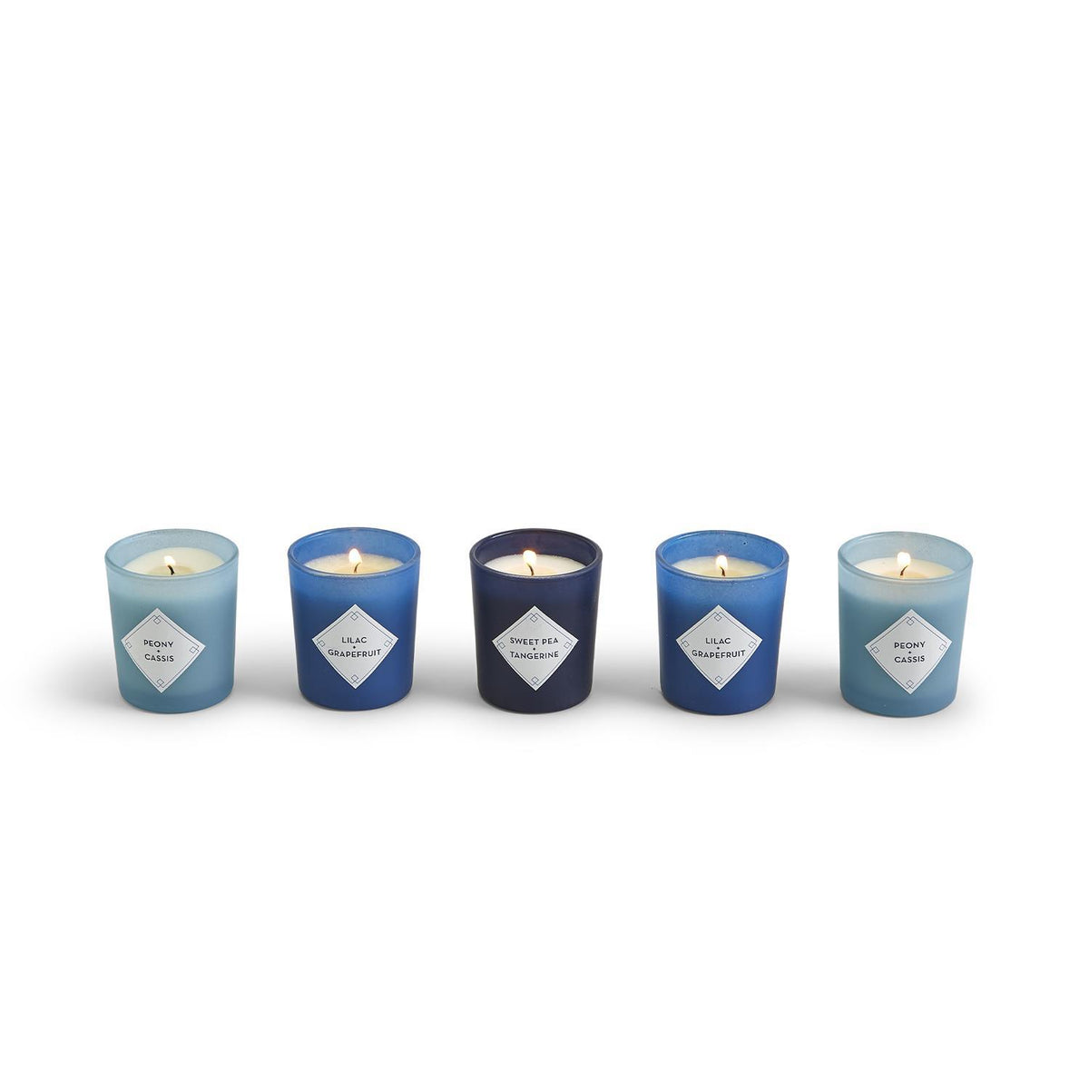Blue Willow Set of 5 Scented Candles In Gift Box