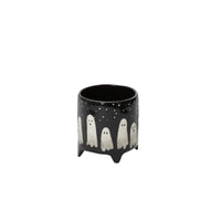 Design Shop Black Boo Collection Pot, 3.5" X 3.75".