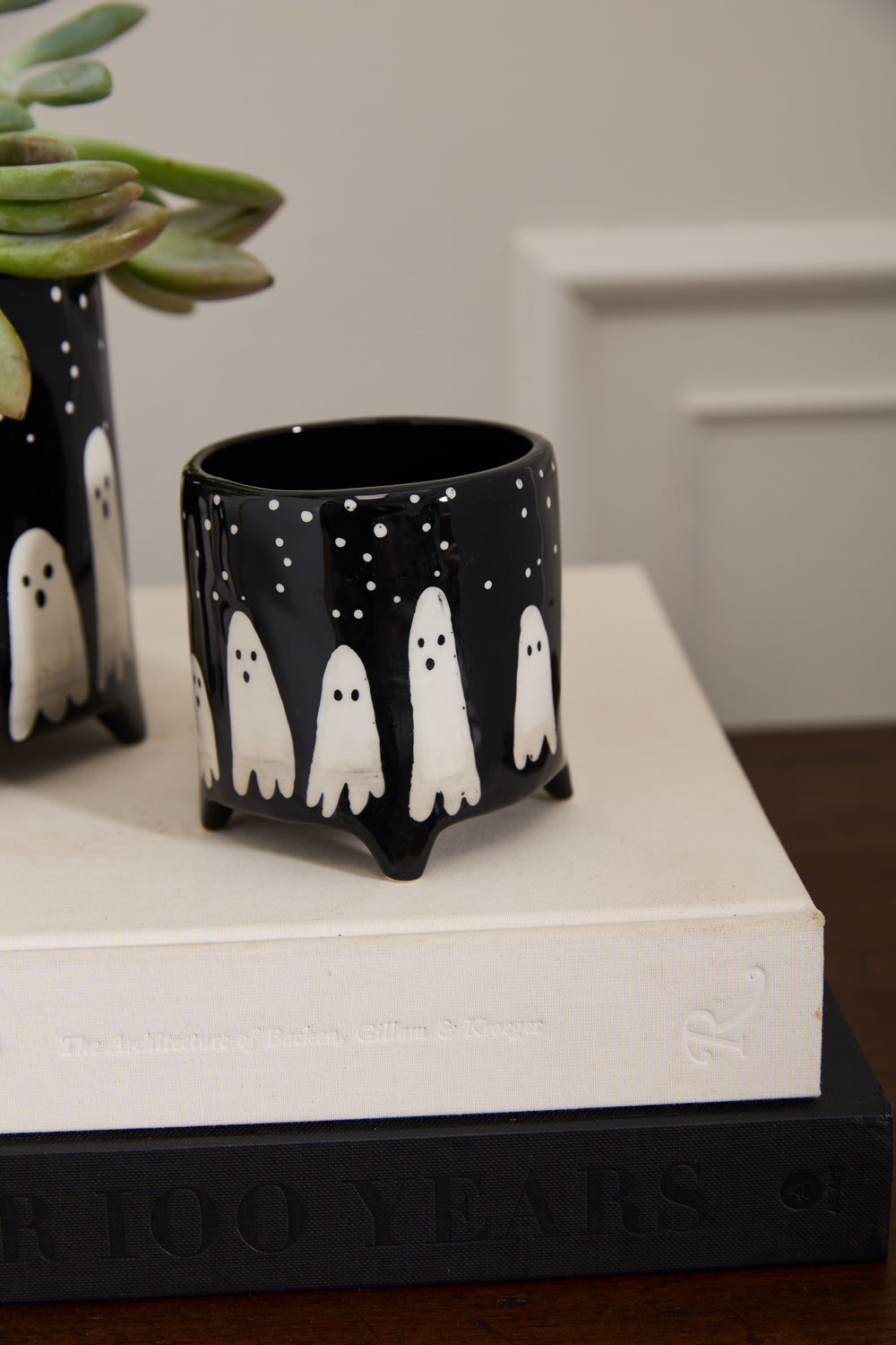 Design Shop Black Boo Collection Pot, 3.5" X 3.75".