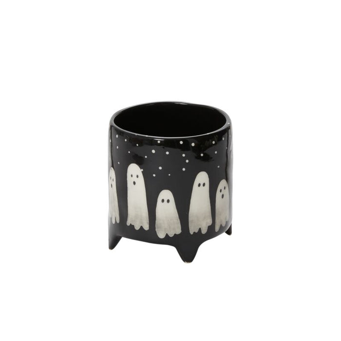 Design Shop Black Boo Collection Pot, 5.5" X 5.5".