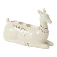 Design Shop Off-White Alise Collection Candleholder, 8" X 5.5".