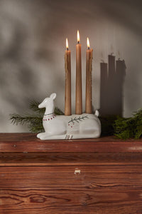Design Shop Off-White Alise Collection Candleholder, 8" X 5.5".